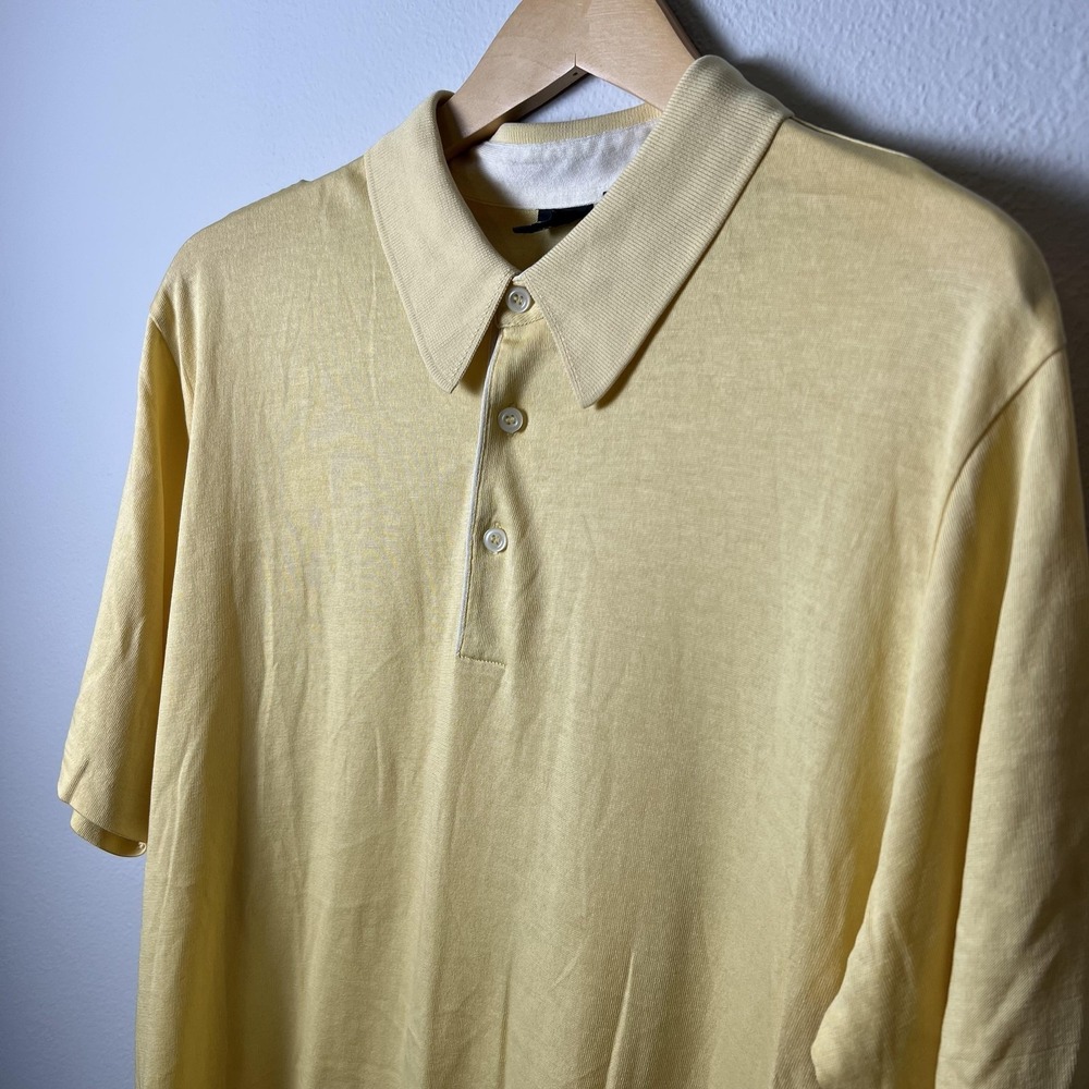 Hugo Boss Polo Shirt Mens 2XL Yellow Slim Fit Short Sleeve Classic Casual Boss - Picture 3 of 5